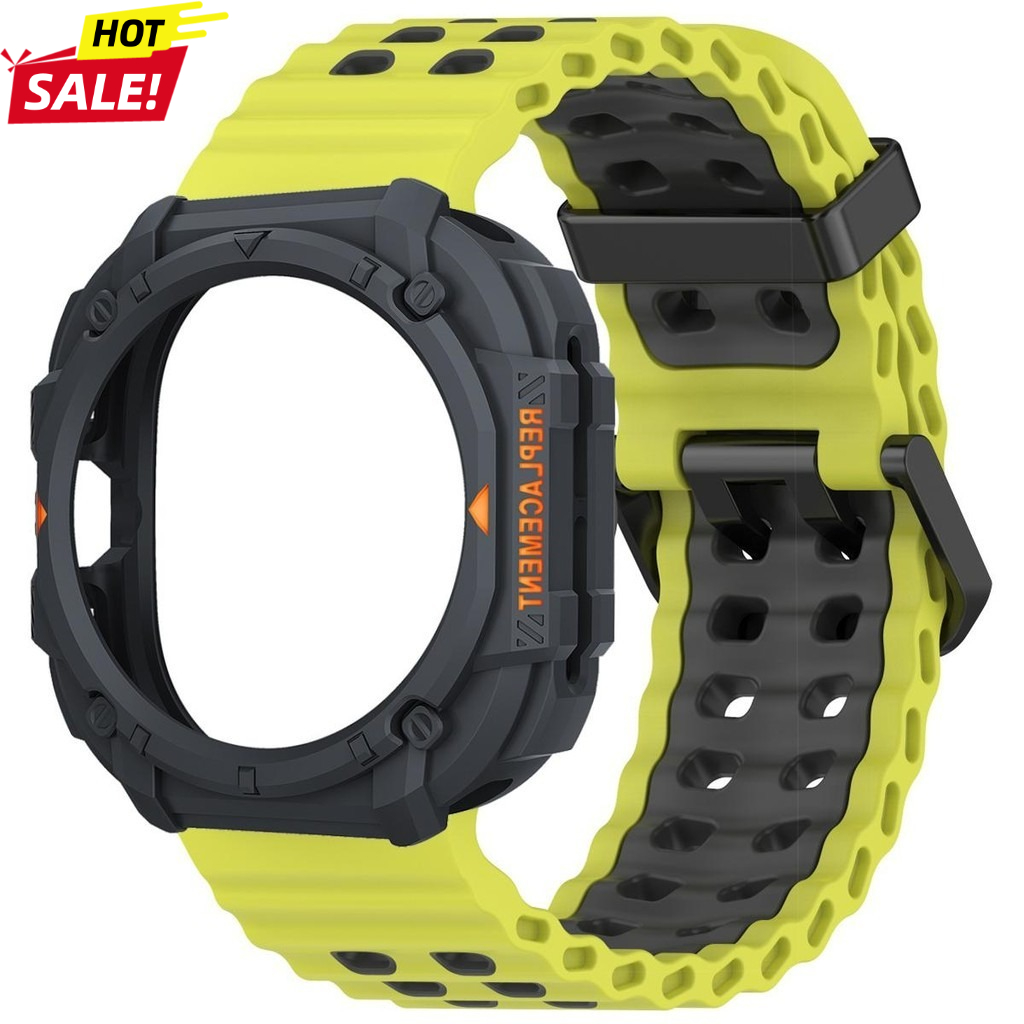 Silicone Sport Band - 새로운 아머 케이스+스트랩 삼성 갤럭시 워치