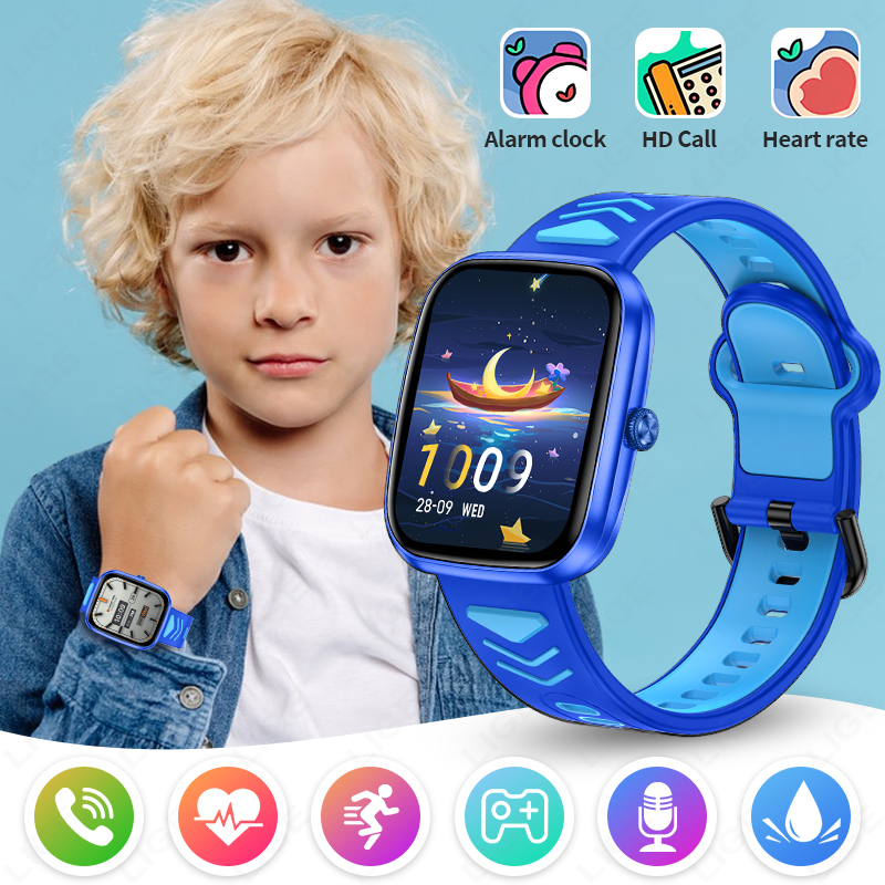 Smartwatch Watches For Kid Boy With Alarm - LIGE 2026 어린이 스마트워치 HD 터치스크린