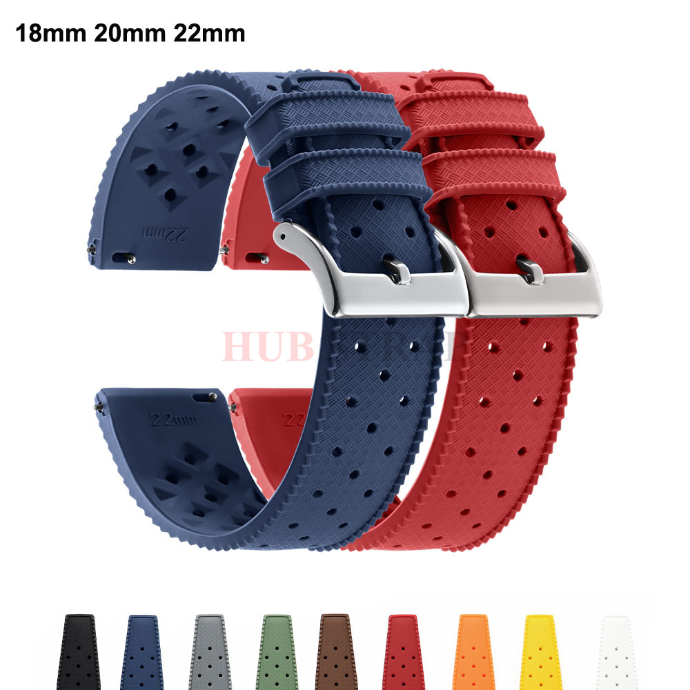 18mm 20mm 22mm 트로피컬 실리콘 시계줄 퀵  - Watches Rolex Smartwatch 리뷰 및 가격