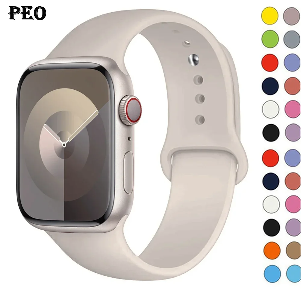 Apple Watch 스트랩 용 실리콘 밴드 44mm  - Smartwatch Apple Watches For Men 리뷰 및 가격