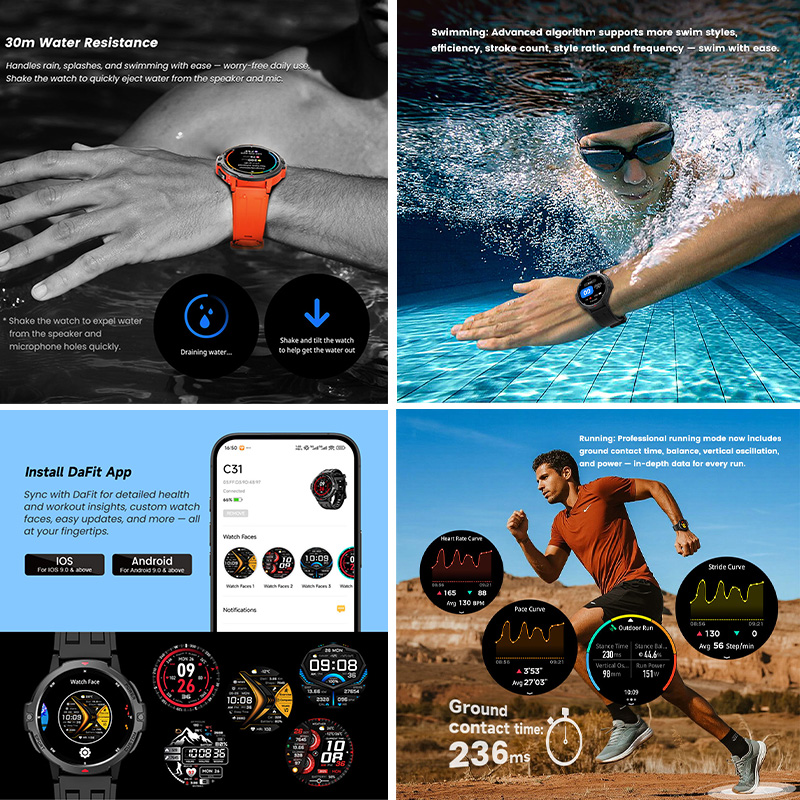 GPS 스마트워치 실시간 추적 1.46인치 100+ 스 - Timex Watches Smartwatch 리뷰 및 가격