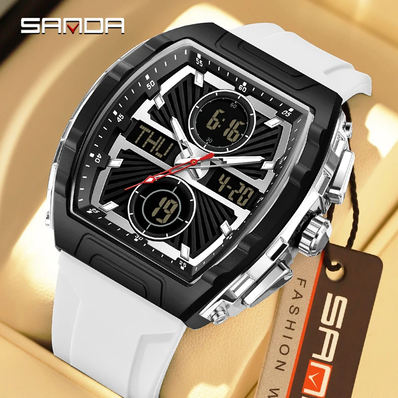 SANDA 패션 트렌드 남성용 시계 대형 다이얼 방수  - Smartwatch Trending Watches For Men 리뷰 및 가격