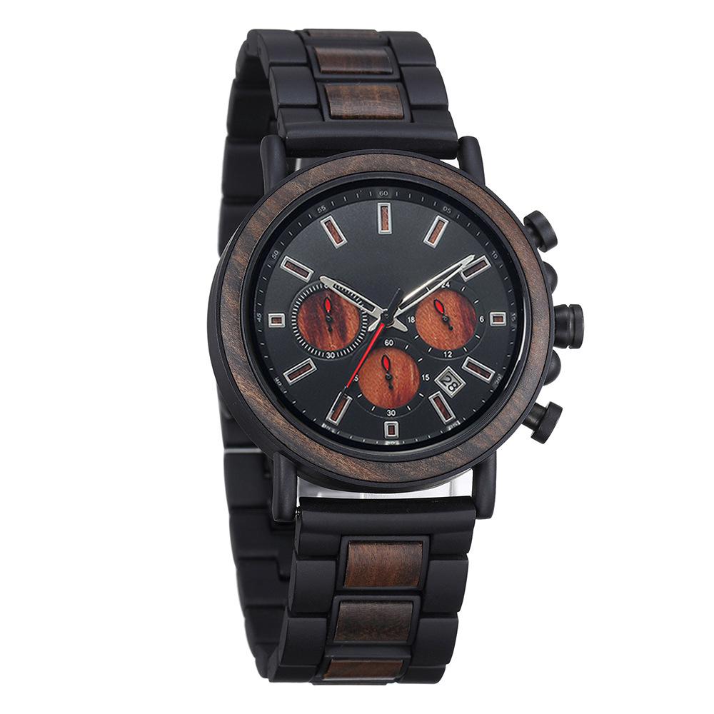 강철 목재 혼합 다기능 남성 쿼츠 시계 대형 다이얼 방 - Smartwatch Trending Watches For Men 리뷰 및 가격