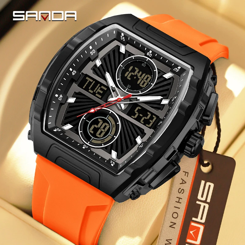 SANDA 새로운 패션 트렌드 남성용 시계 방수 알람  - Smartwatch Trending Watches For Men 리뷰 및 가격