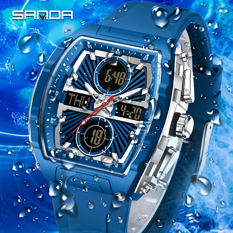 SANDA 새로운 패션 트렌드 남성용 시계 방수 알람  - Smartwatch Trending Watches For Men 리뷰 및 가격